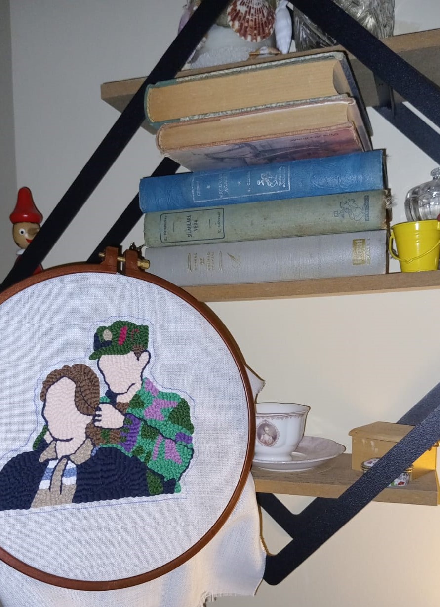 Crash Landin On You Punch Needle portrait