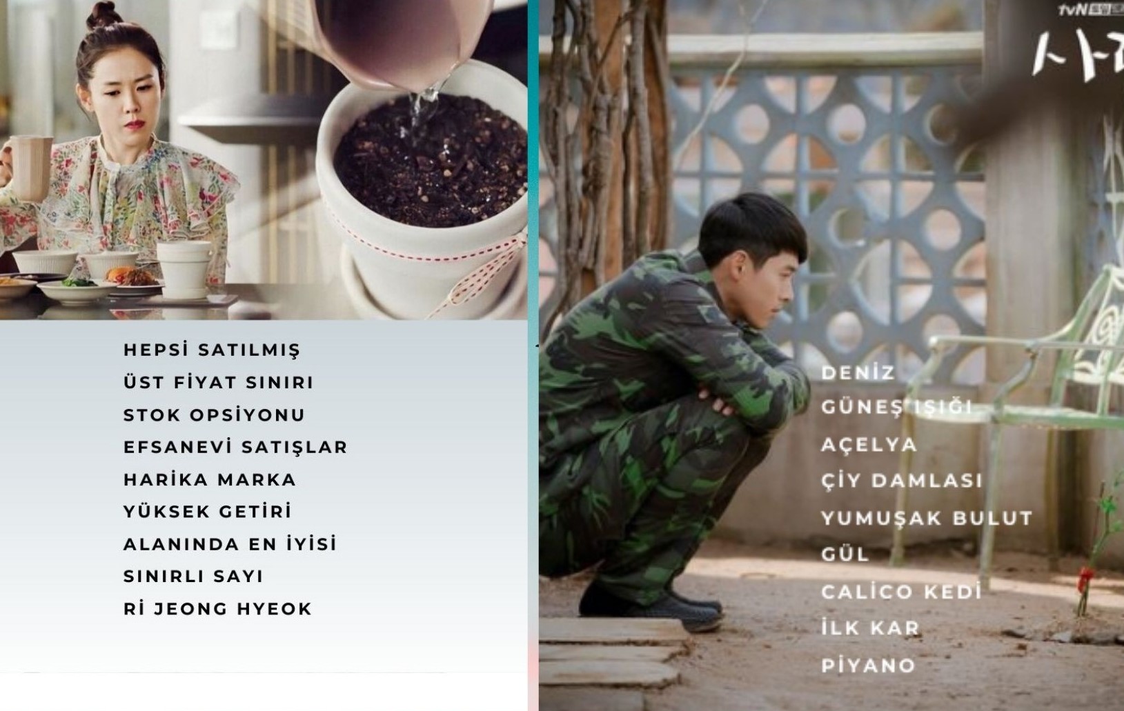 "Crash Landing On You"  Çiçek Sahnesi 